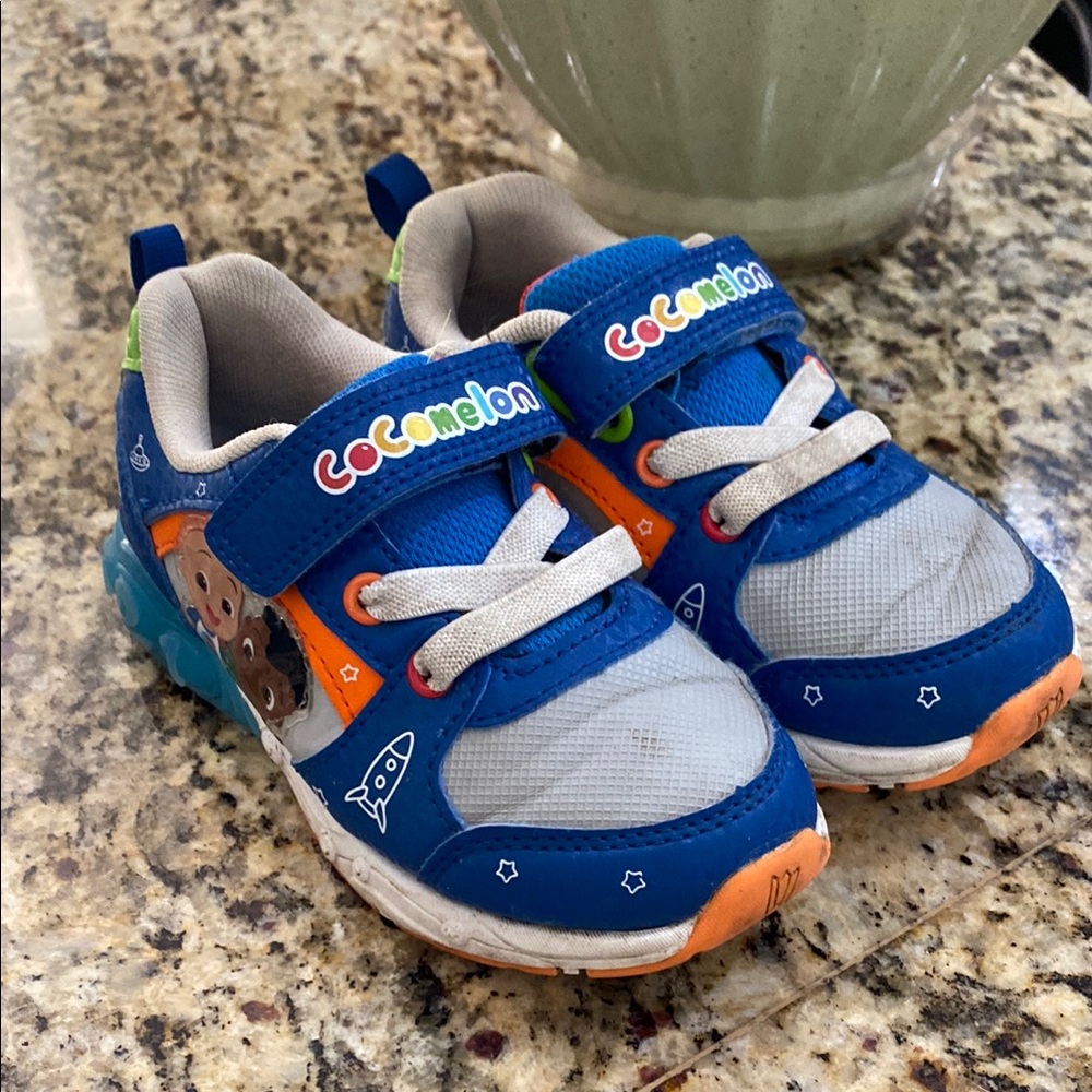 Blue and Orange Kids Shoes